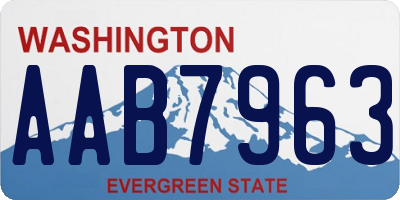 WA license plate AAB7963