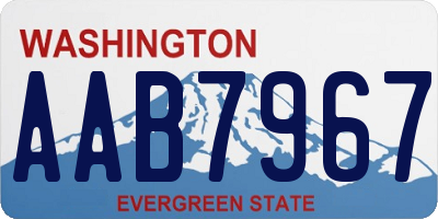 WA license plate AAB7967
