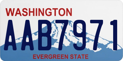 WA license plate AAB7971