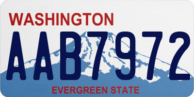 WA license plate AAB7972