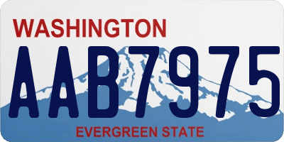 WA license plate AAB7975