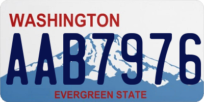 WA license plate AAB7976