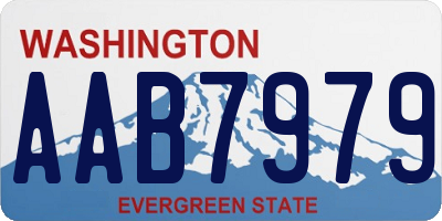 WA license plate AAB7979
