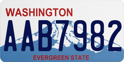 WA license plate AAB7982
