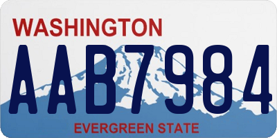 WA license plate AAB7984