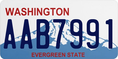 WA license plate AAB7991