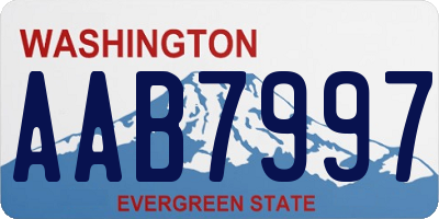 WA license plate AAB7997