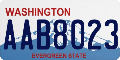 WA license plate AAB8023