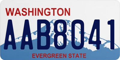 WA license plate AAB8041