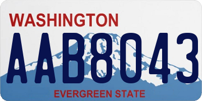 WA license plate AAB8043