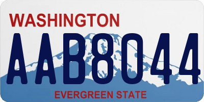 WA license plate AAB8044