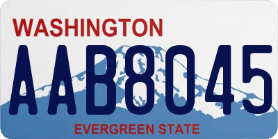 WA license plate AAB8045