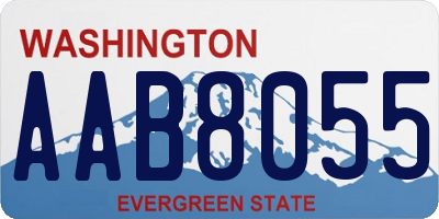 WA license plate AAB8055