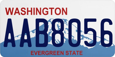 WA license plate AAB8056