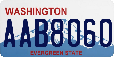 WA license plate AAB8060