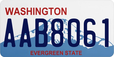 WA license plate AAB8061