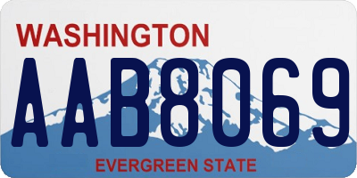 WA license plate AAB8069