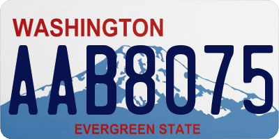 WA license plate AAB8075