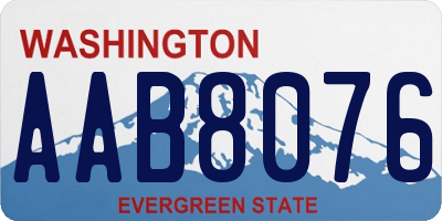 WA license plate AAB8076