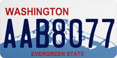 WA license plate AAB8077