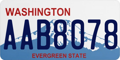 WA license plate AAB8078