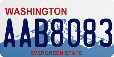 WA license plate AAB8083