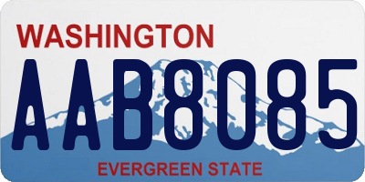 WA license plate AAB8085