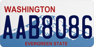 WA license plate AAB8086