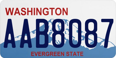 WA license plate AAB8087