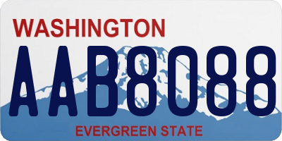 WA license plate AAB8088