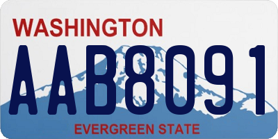 WA license plate AAB8091