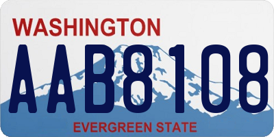 WA license plate AAB8108