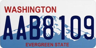 WA license plate AAB8109