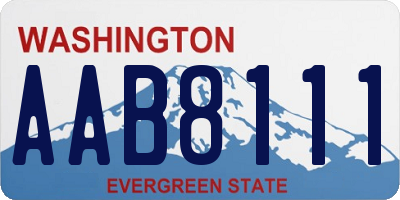 WA license plate AAB8111