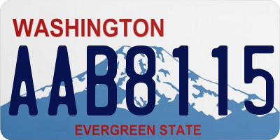 WA license plate AAB8115