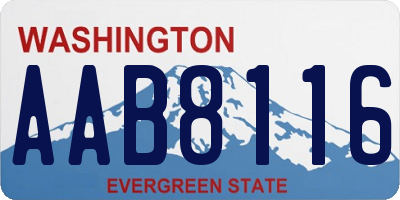 WA license plate AAB8116
