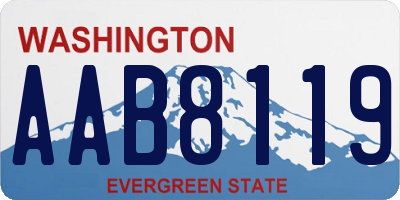 WA license plate AAB8119