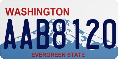 WA license plate AAB8120