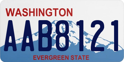 WA license plate AAB8121