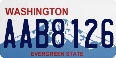 WA license plate AAB8126