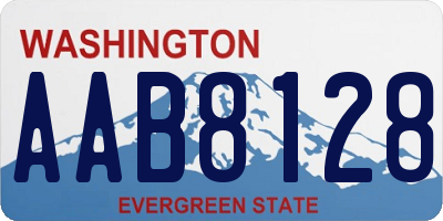 WA license plate AAB8128