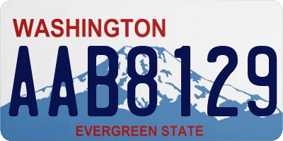 WA license plate AAB8129