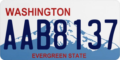 WA license plate AAB8137