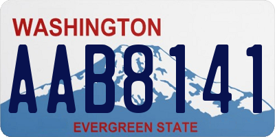 WA license plate AAB8141