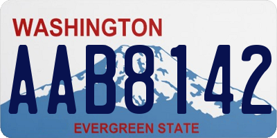 WA license plate AAB8142