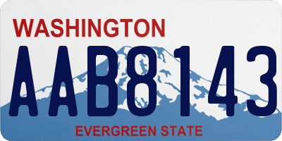 WA license plate AAB8143
