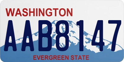 WA license plate AAB8147