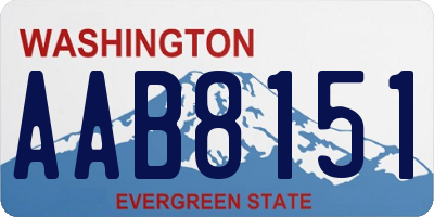 WA license plate AAB8151