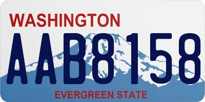 WA license plate AAB8158