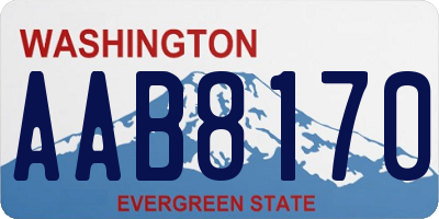 WA license plate AAB8170